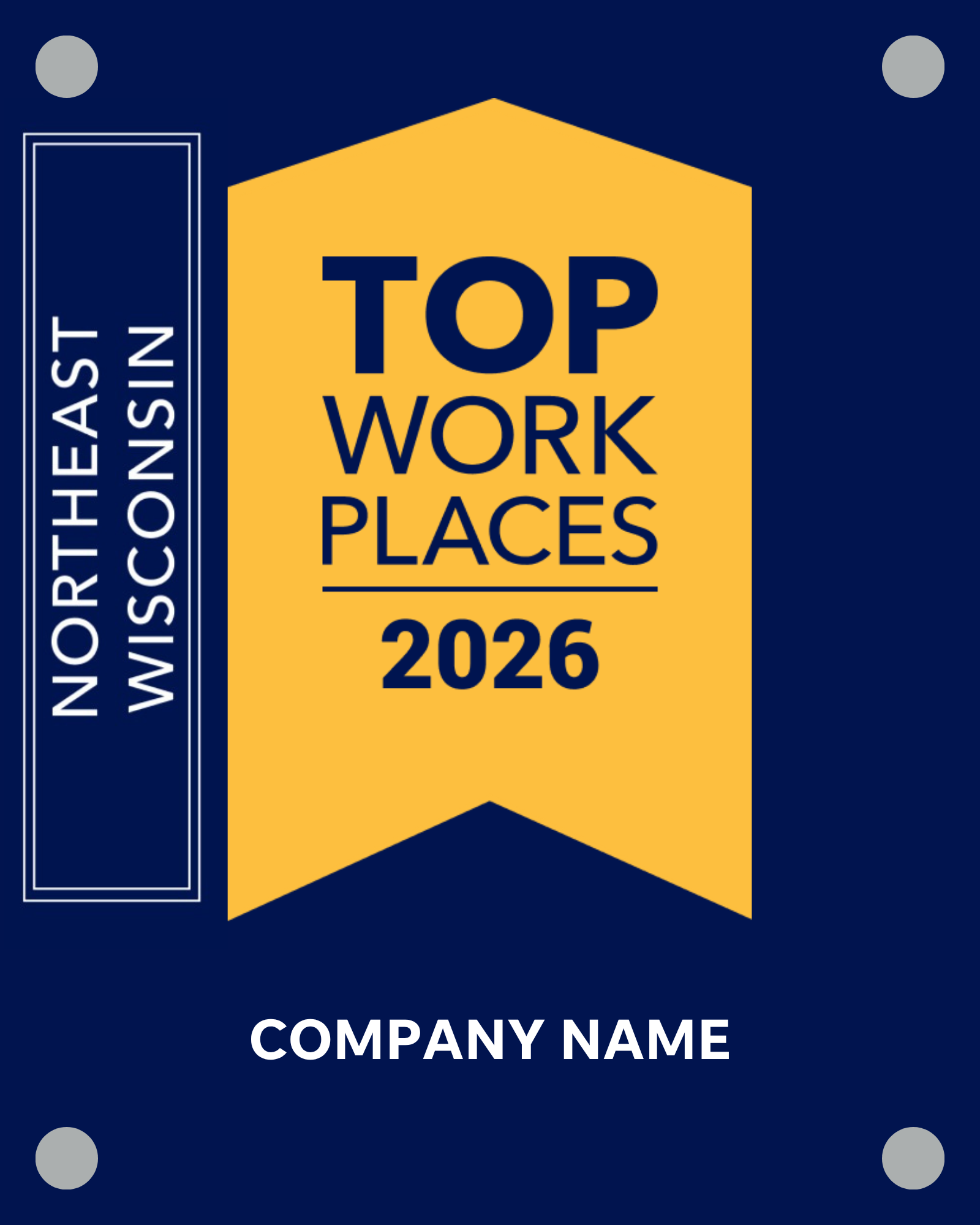 Top Workplaces 2026 Acrylic Wall Sign - (8" x 10")