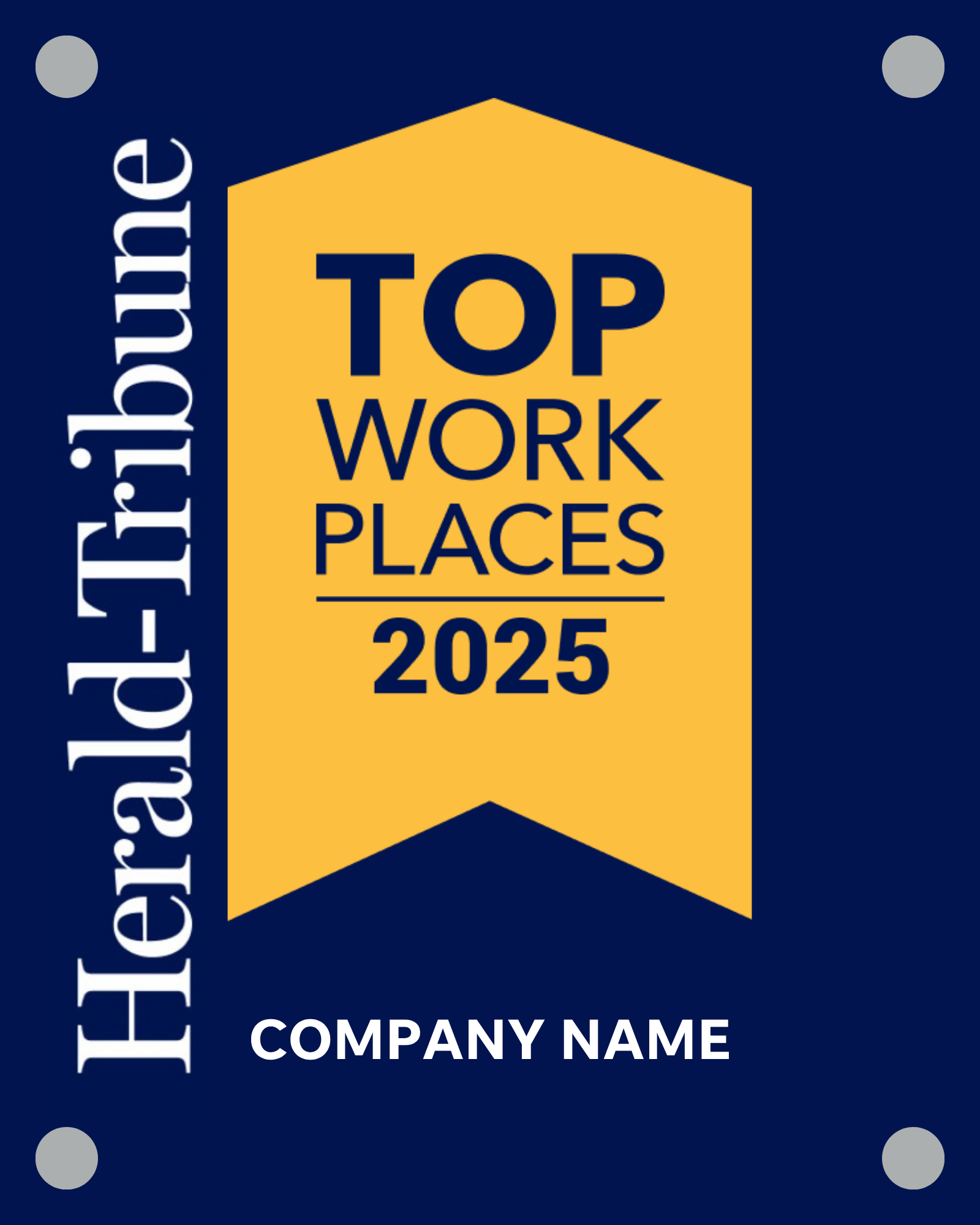 Top Workplaces 2025 Acrylic Wall Sign - Extra Large (12" x 18")