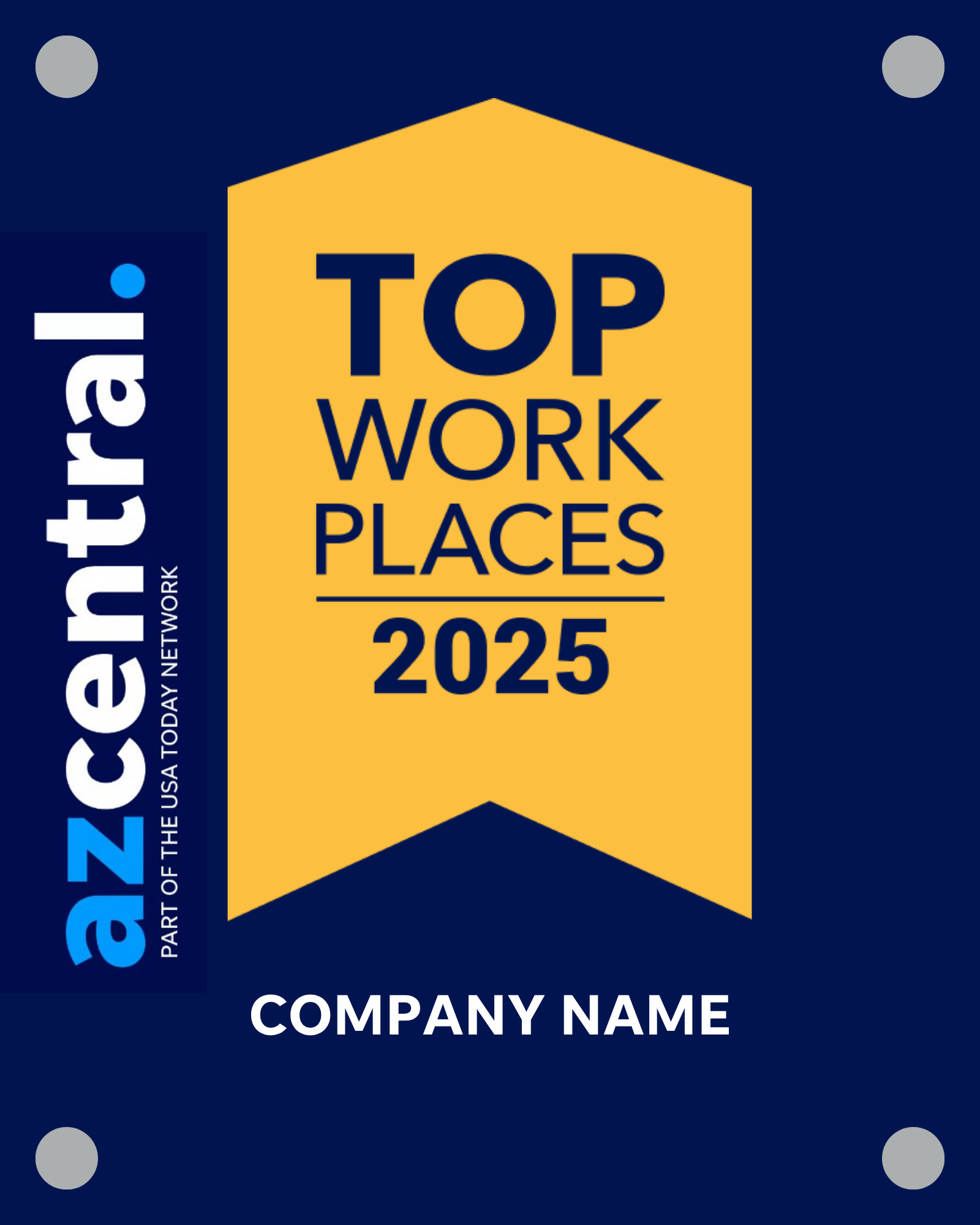 Top Workplaces 2025 Acrylic Wall Sign - (8" x 10")