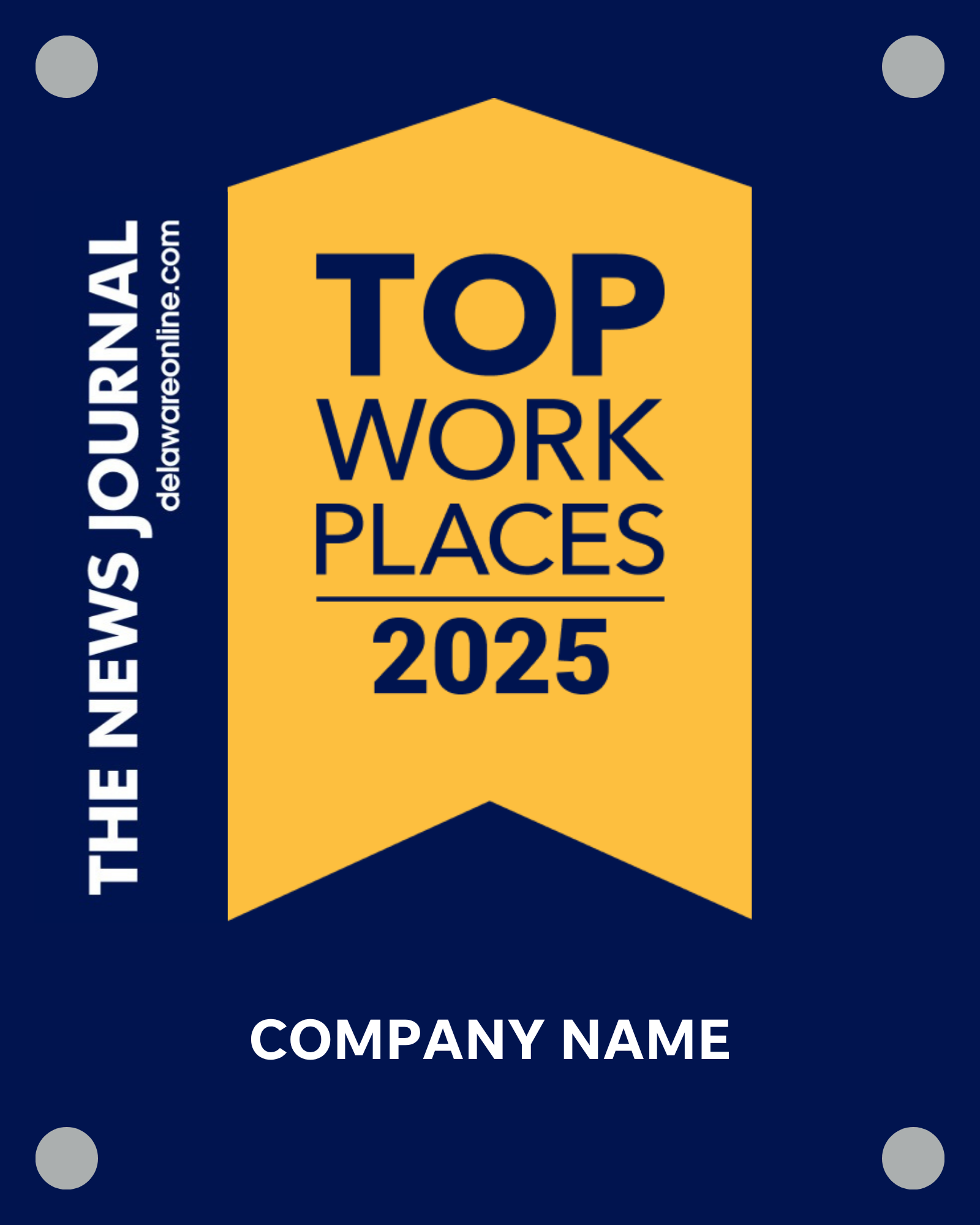 Top Workplaces 2025 Acrylic Wall Sign - (8" x 10")