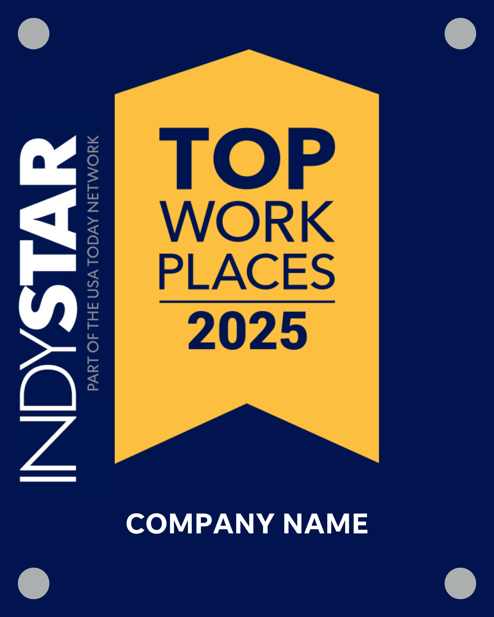 Top Workplaces 2025 Acrylic Wall Sign - (8" x 10")