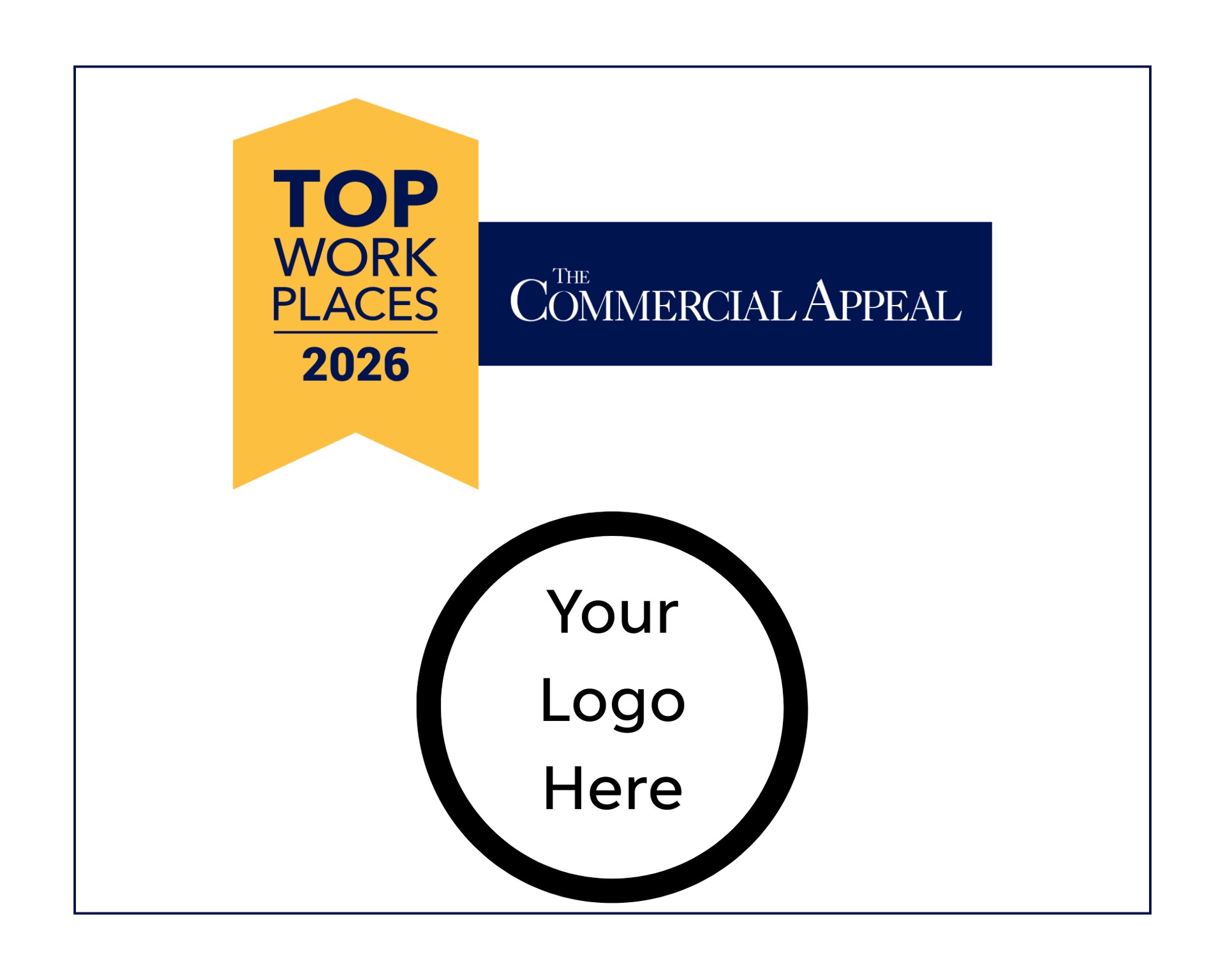 Top Workplaces 2026 Transparent Acrylic Wall Sign - Horizontal