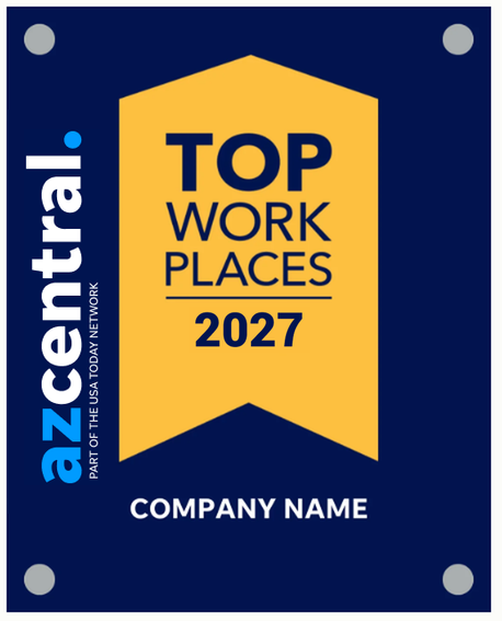 Top Workplaces 2027 Acrylic Wall Sign - Extra Large (12" x 18")