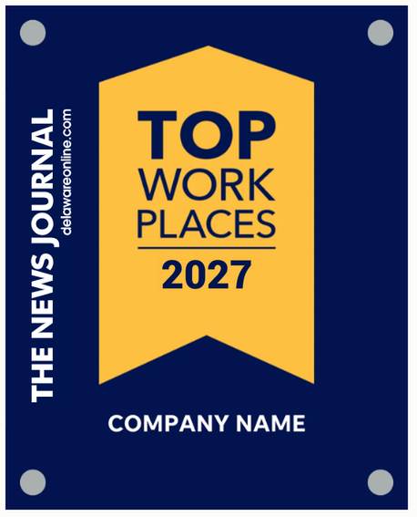 Top Workplaces 2027 Acrylic Wall Sign - Extra Large (12" x 18")