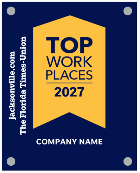 Top Workplaces 2027 Acrylic Wall Sign - Extra Large (12" x 18")