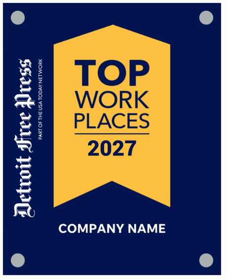 Top Workplaces 2027 Acrylic Wall Sign - Extra Large (12" x 18")