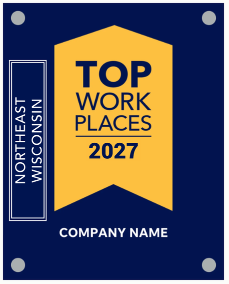 Top Workplaces 2027 Acrylic Wall Sign - Extra Large (12" x 18")