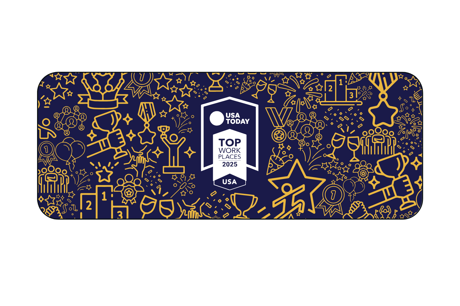 USA TODAY Top Workplaces 2025 Slap Wrap Can Cooler - Gold