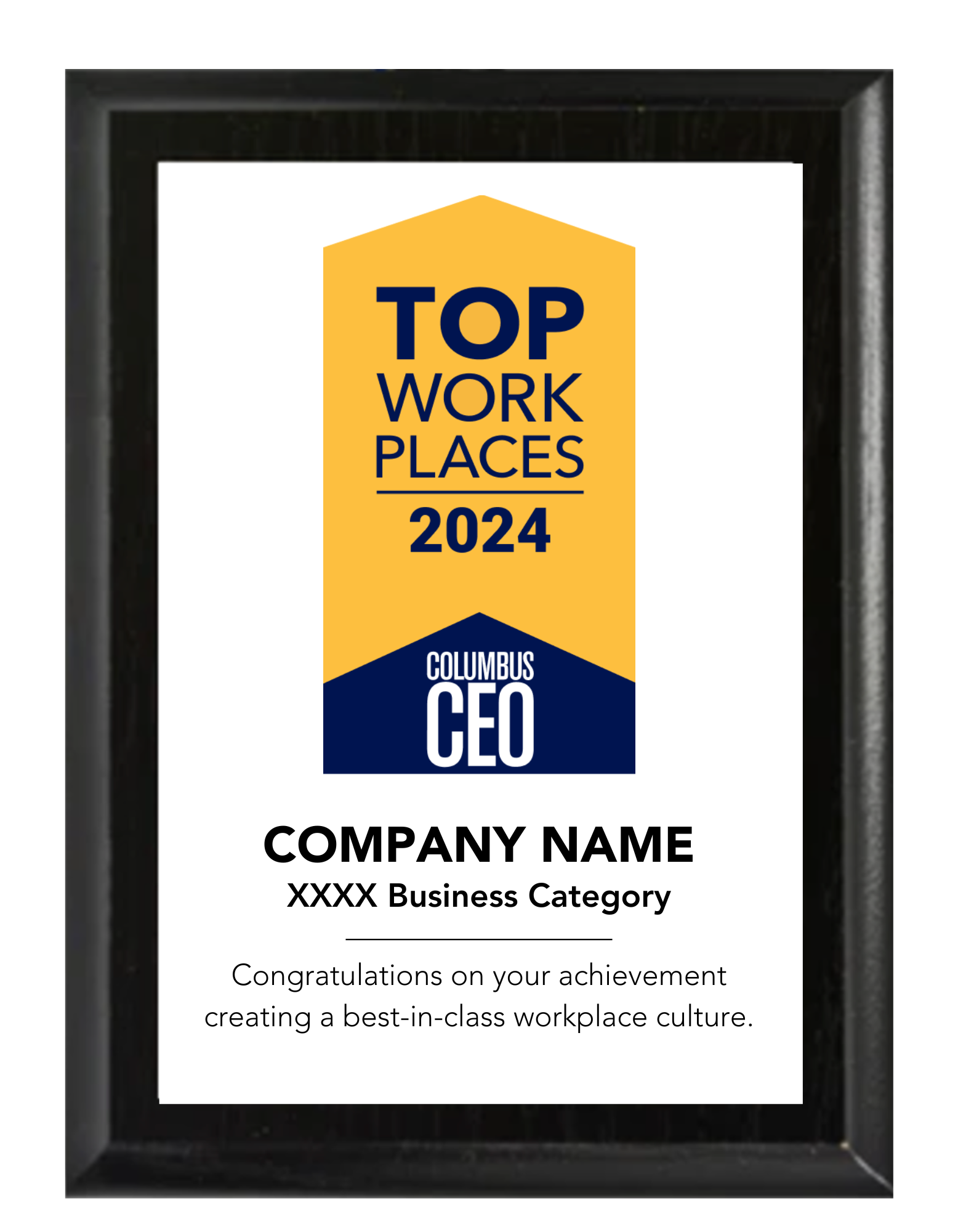 Regional 2024 Top Workplaces Plaque