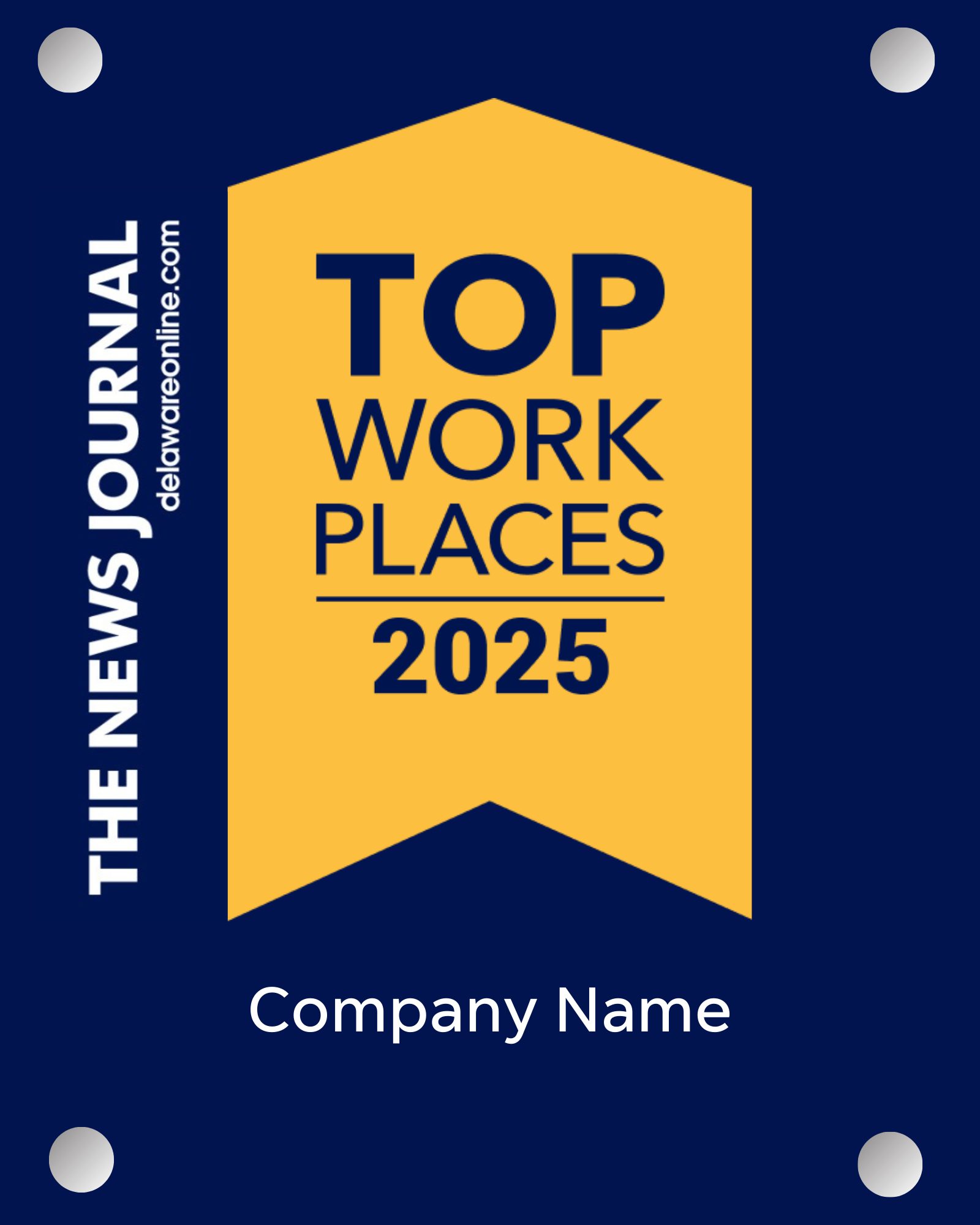 Top Workplaces 2025 Acrylic Wall Sign