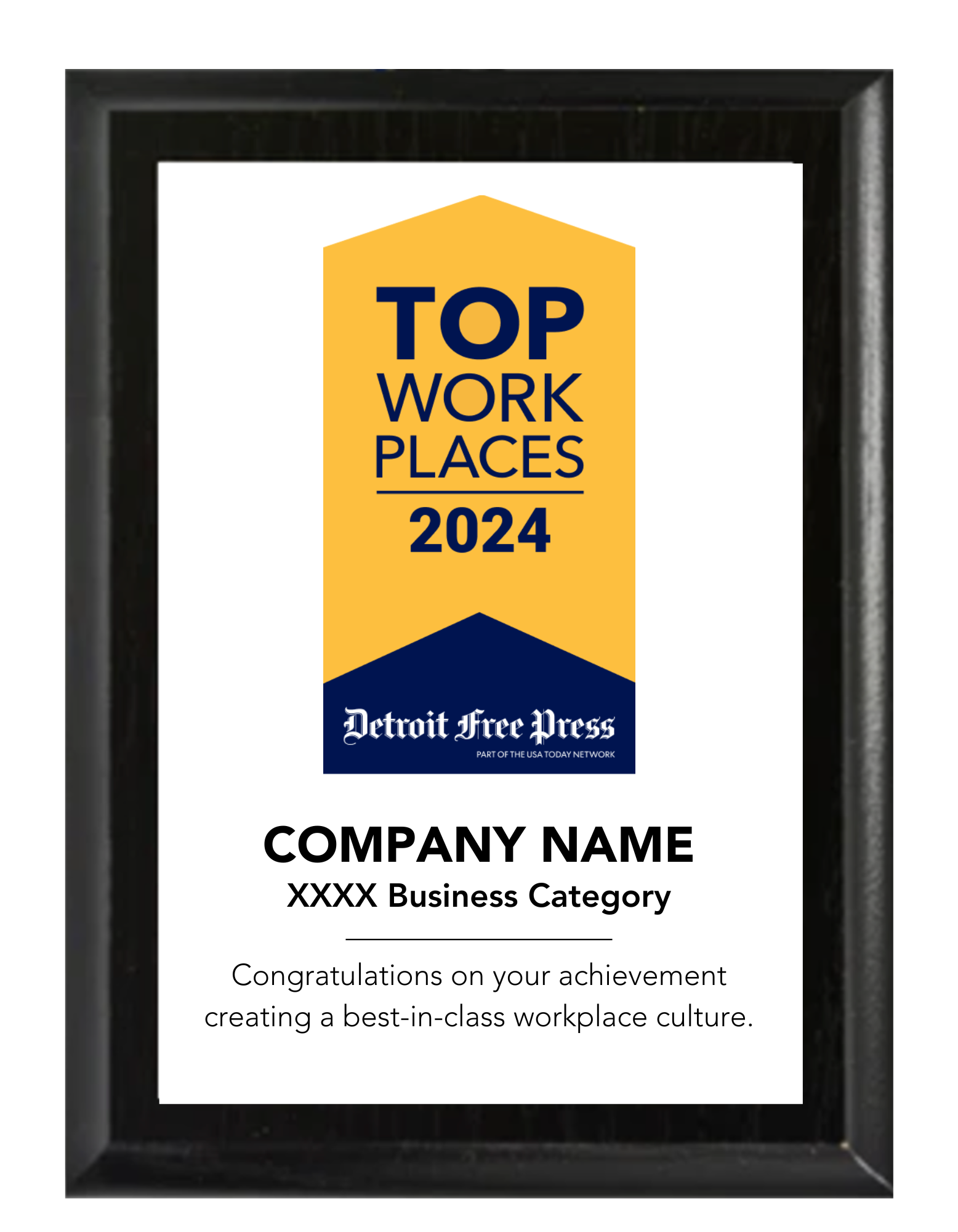 Regional 2024 Top Workplaces Plaque