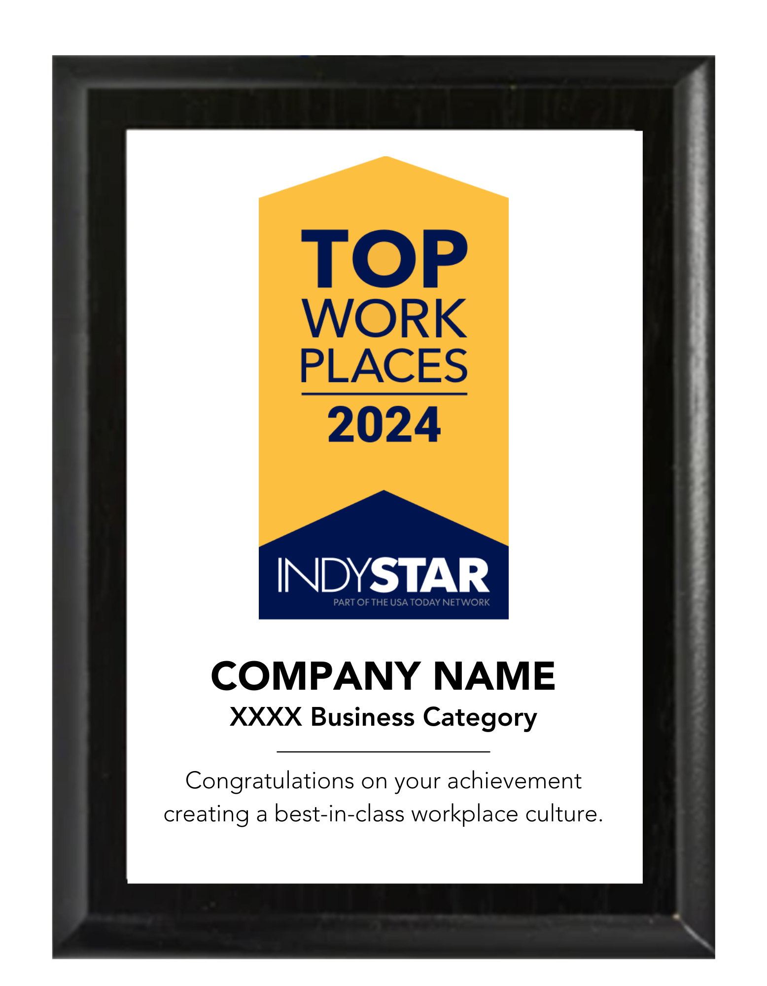 Regional 2024 Top Workplaces Plaque