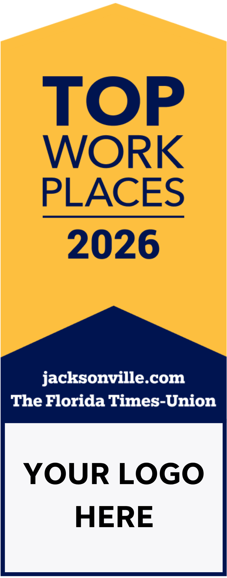 Top Workplaces 2026 Window Cling With Company Logo - 10 Pack
