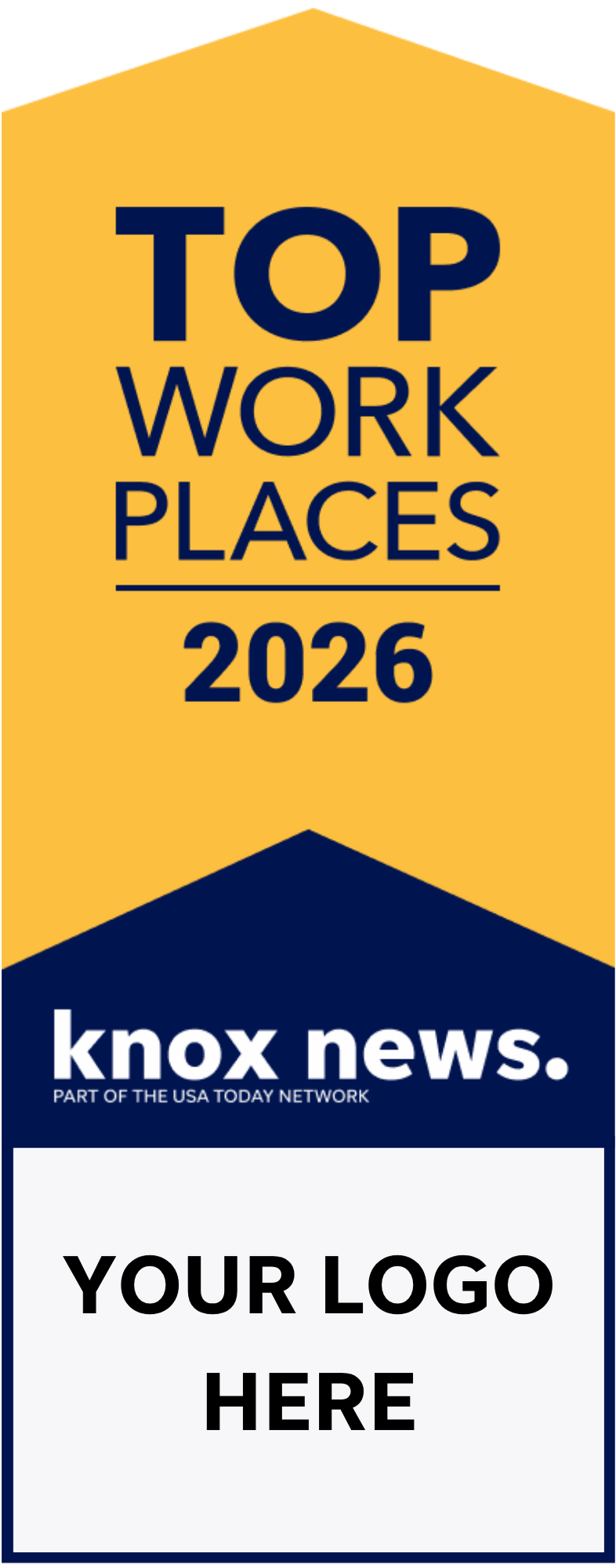 Top Workplaces 2026 Window Cling With Company Logo - 10 Pack