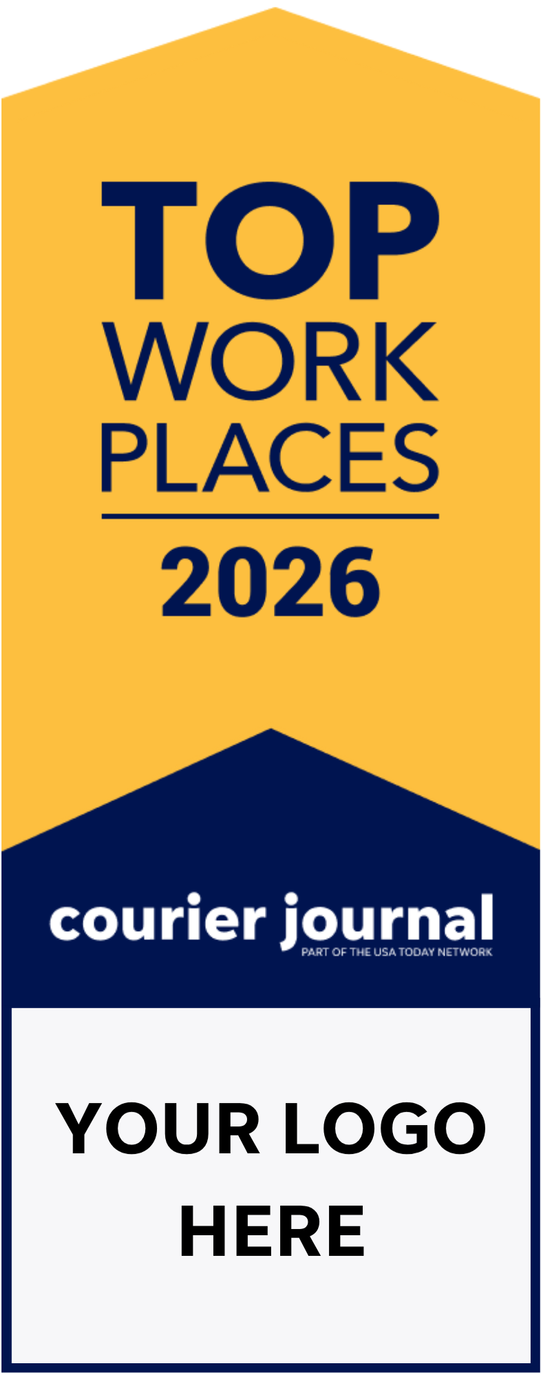 Top Workplaces 2026 Window Cling With Company Logo - 10 Pack