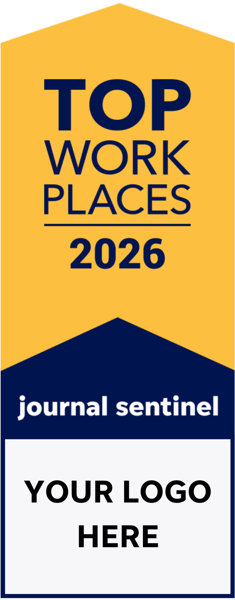 Top Workplaces 2026 Window Cling With Company Logo - 10 Pack