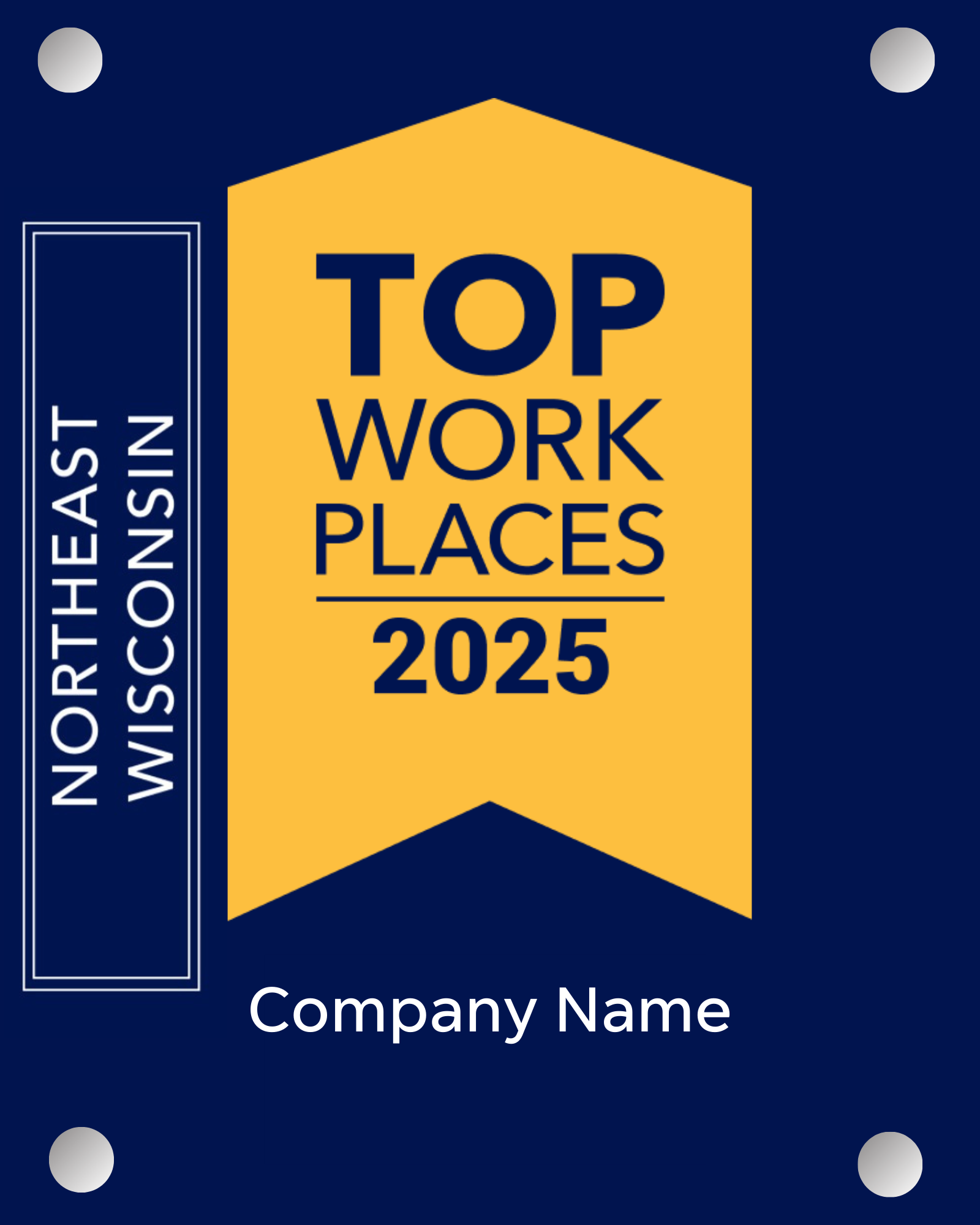 Top Workplaces 2025 Acrylic Wall Sign