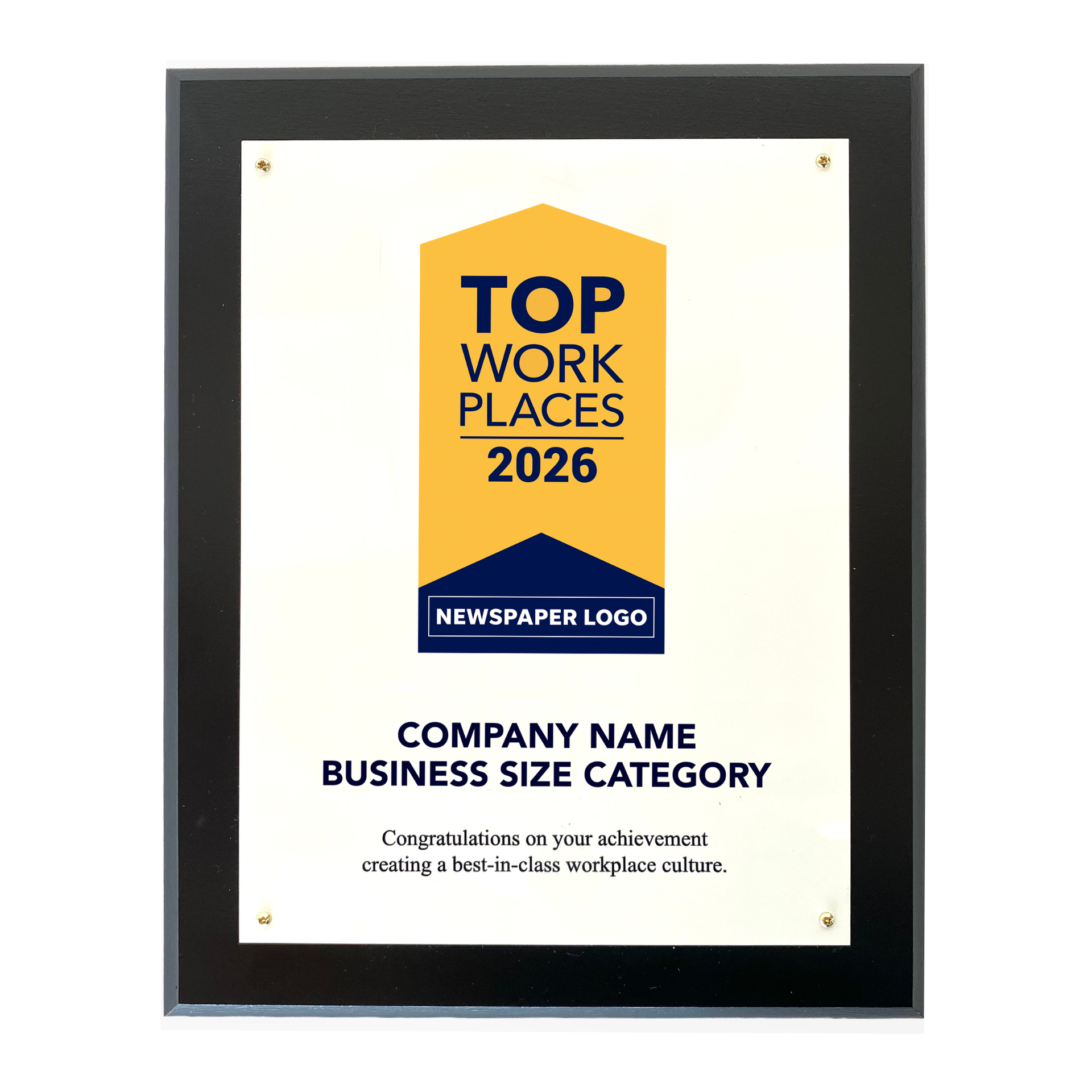 Top Workplaces Regional 2026 Top Workplaces Plaque