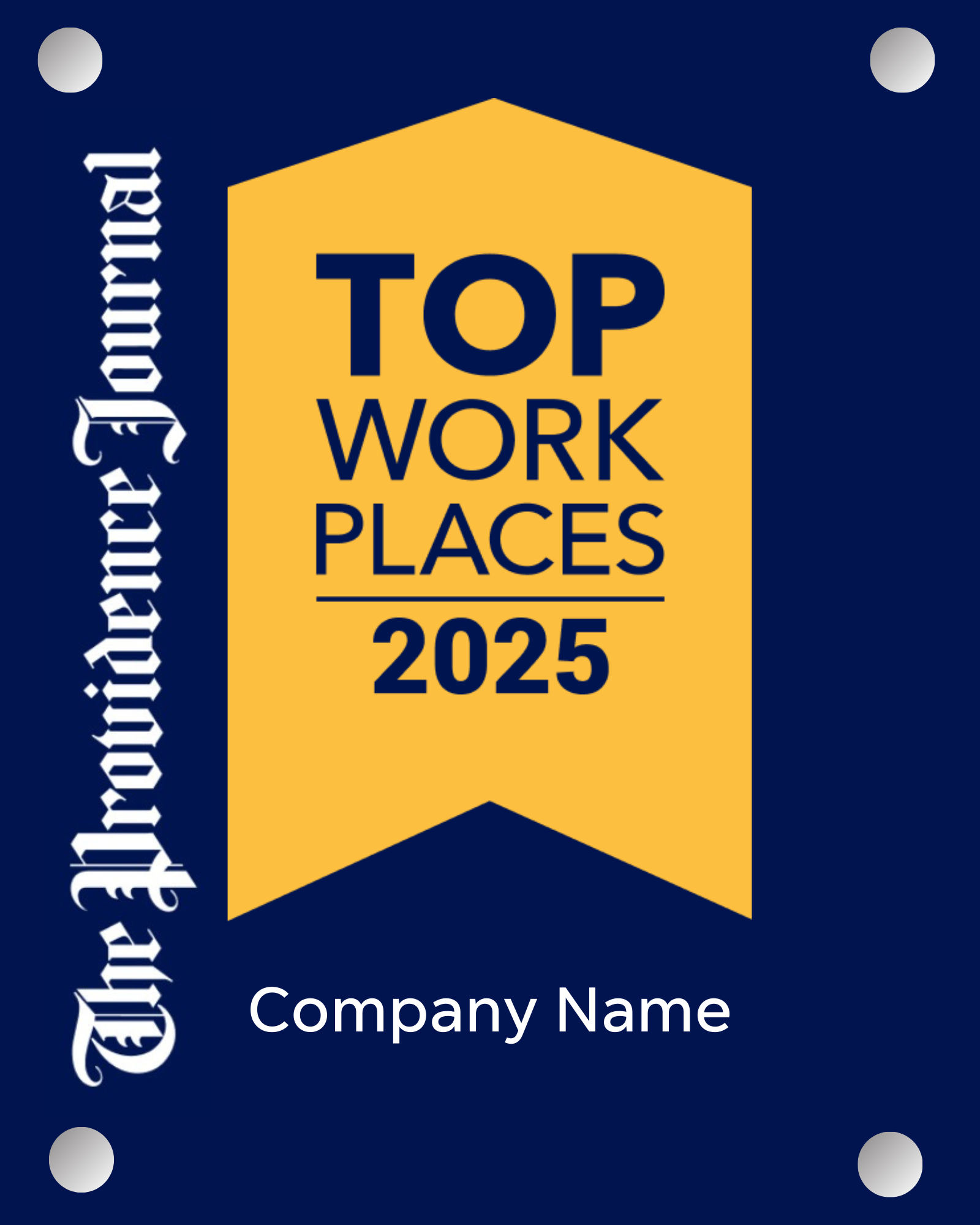 Top Workplaces 2025 Acrylic Wall Sign