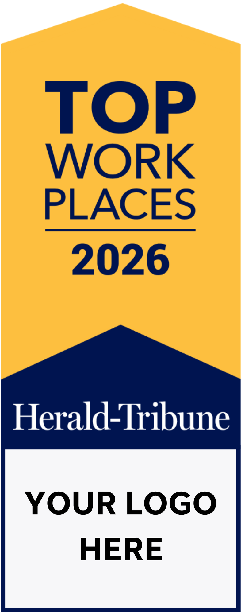Top Workplaces 2026 Window Cling With Company Logo - 10 Pack