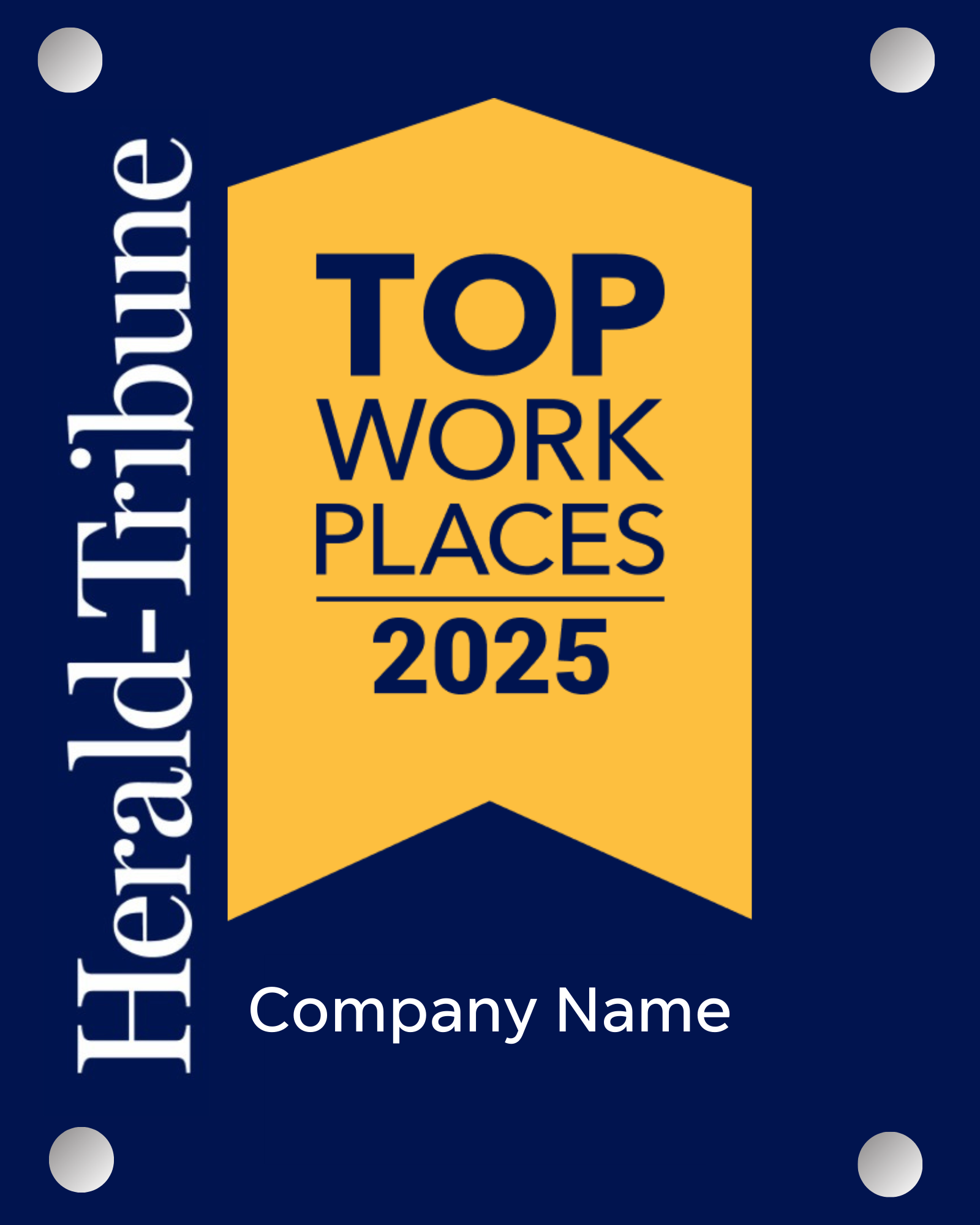 Top Workplaces 2025 Acrylic Wall Sign