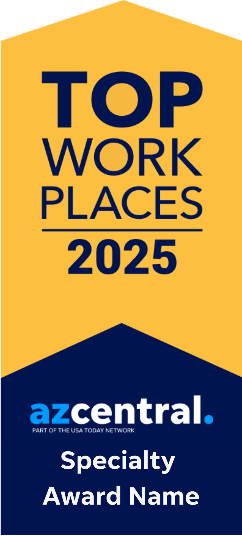 Specialty Awards - Top Workplaces 2025 Window Cling