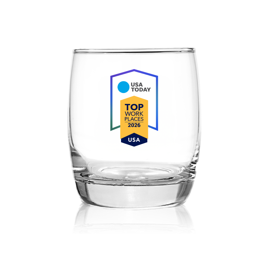 USA TODAY 2026 Top Workplaces Classic Rocks Glass