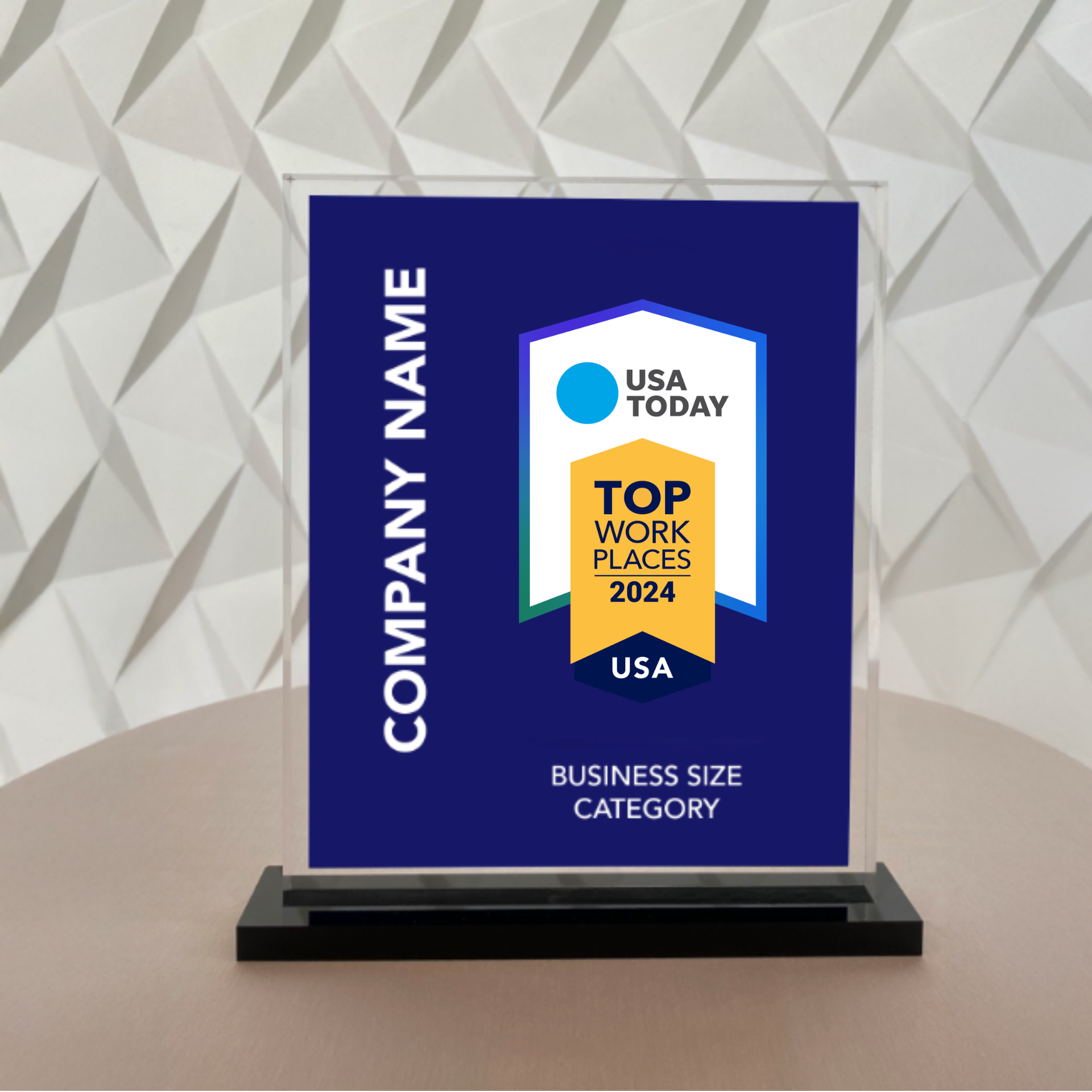 USA TODAY Top Workplaces 2024 USA Acrylic Award